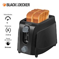 Tostadora Black&Decker TM200BD-CL